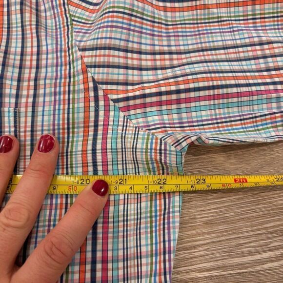 Peter Millar Mens Tailored Fit Brighton Cotton Sport Shirt - NAVY - Picture 9 of 9